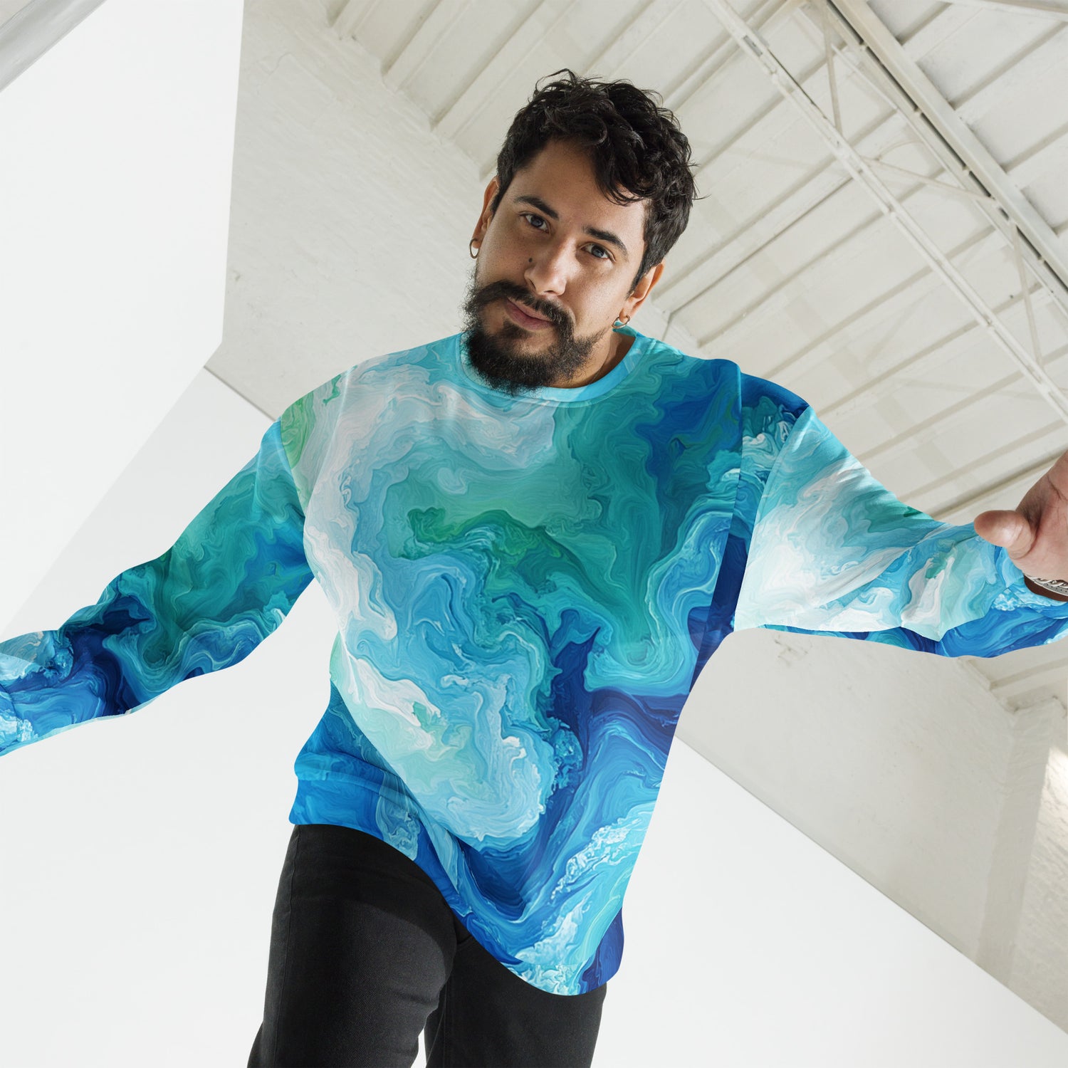 Ocean Waves Gay Pride Sweatshirt | Stylish &amp; Comfortable LGBTQ+ Apparel