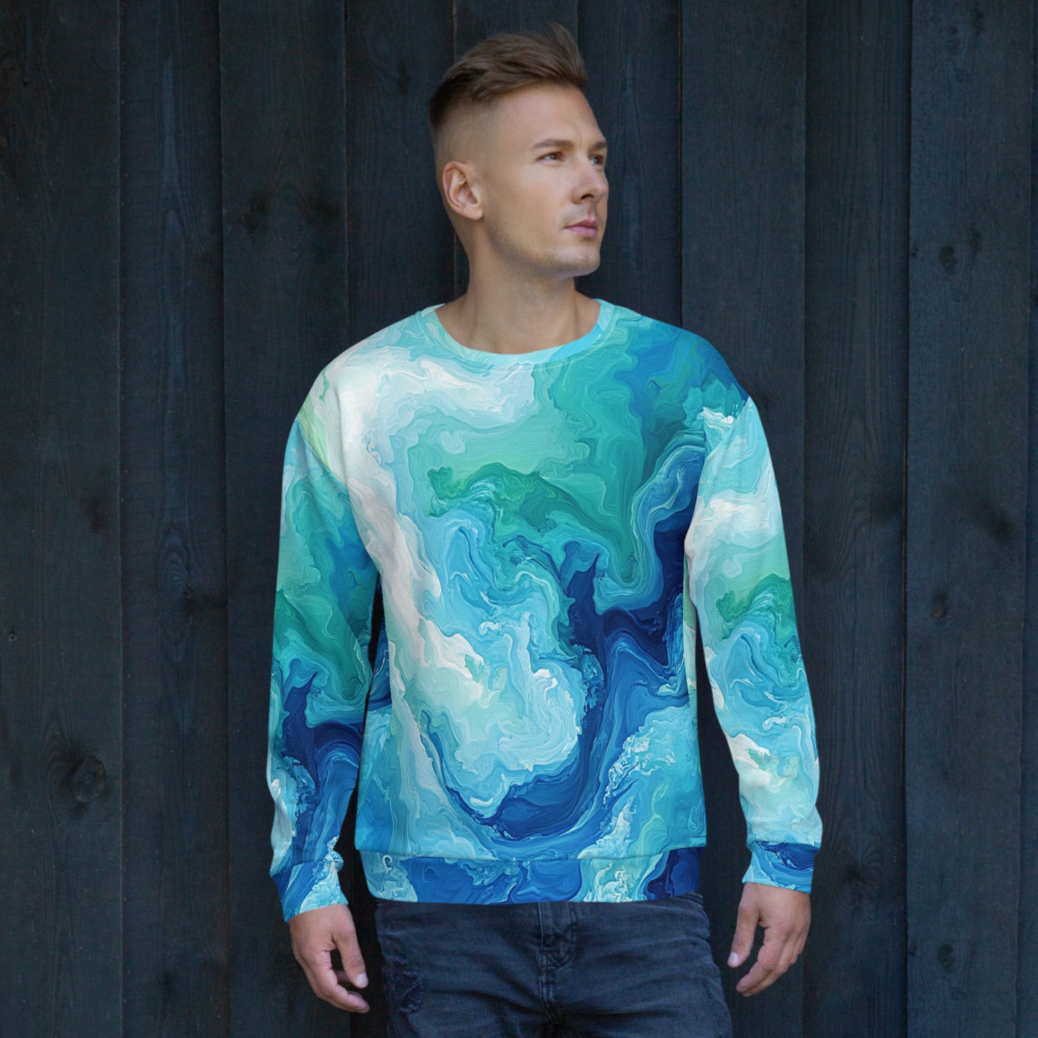 Ocean Waves Gay Pride Sweatshirt | Stylish &amp; Comfortable LGBTQ+ Apparel