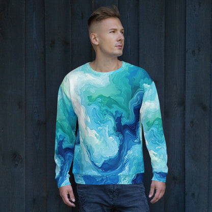 Ocean Waves Gay Pride Sweatshirt | Stylish &amp; Comfortable LGBTQ+ Apparel