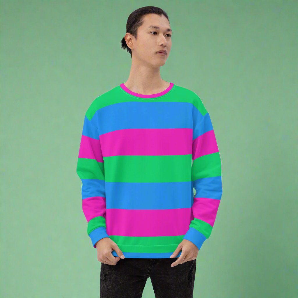 Polysexual Pride Unisex Sweatshirt | Comfortable &amp; Stylish Pride Apparel