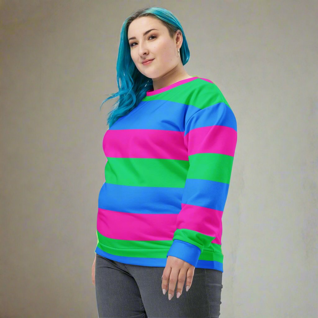 Polysexual Pride Unisex Sweatshirt | Comfortable &amp; Stylish Pride Apparel