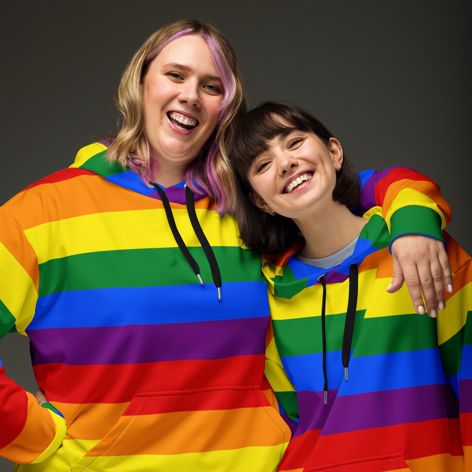 Rainbow Pride Unisex Hoodie | Soft &amp; Stylish LGBTQ+ Pride Pullover