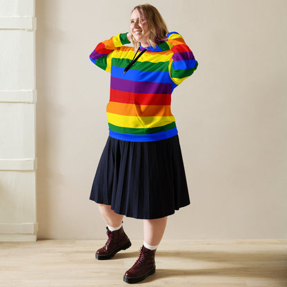 Rainbow Pride Unisex Hoodie | Soft &amp; Stylish LGBTQ+ Pride Pullover