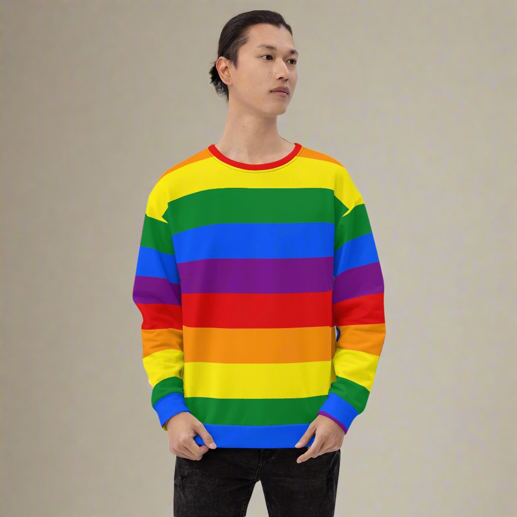 Rainbow Pride Unisex Sweatshirt | Cozy, Colorful LGBTQ+ Apparel