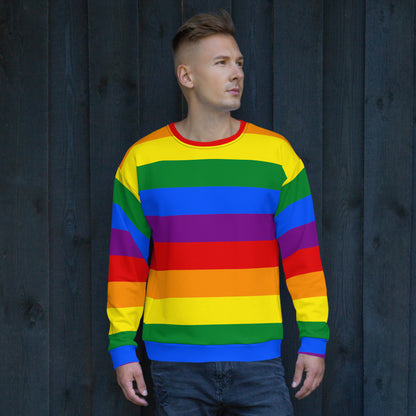 Rainbow Pride Unisex Sweatshirt | Cozy, Colorful LGBTQ+ Apparel