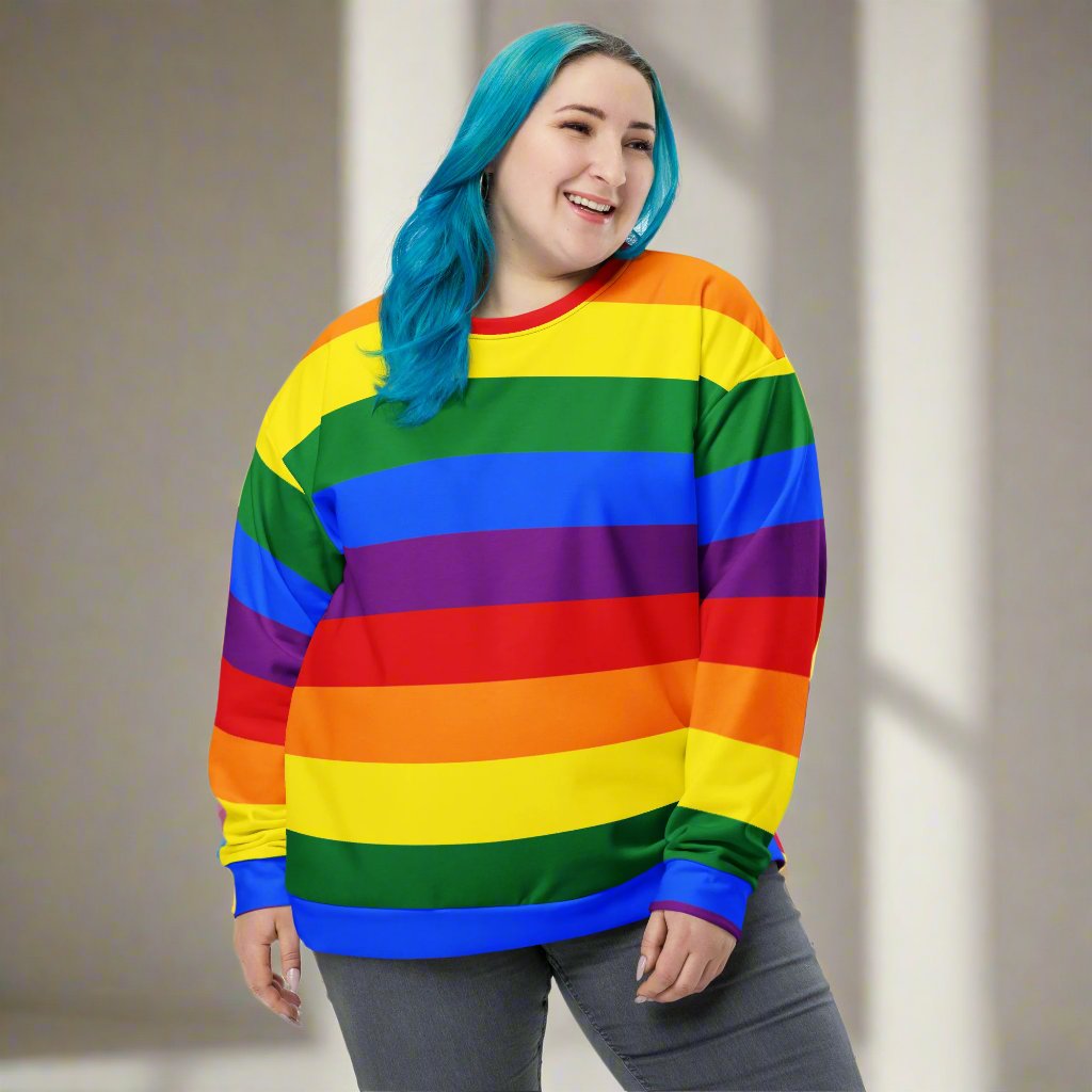 Rainbow Pride Unisex Sweatshirt | Cozy, Colorful LGBTQ+ Apparel