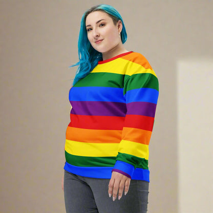 Rainbow Pride Unisex Sweatshirt | Cozy, Colorful LGBTQ+ Apparel